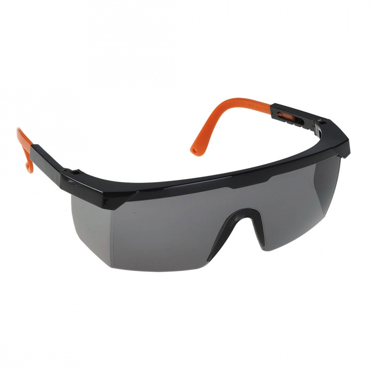 Portwest PW33SBO Classic Safety Eye Screen with Adjustable Arm Length Smoke/Black/Orange